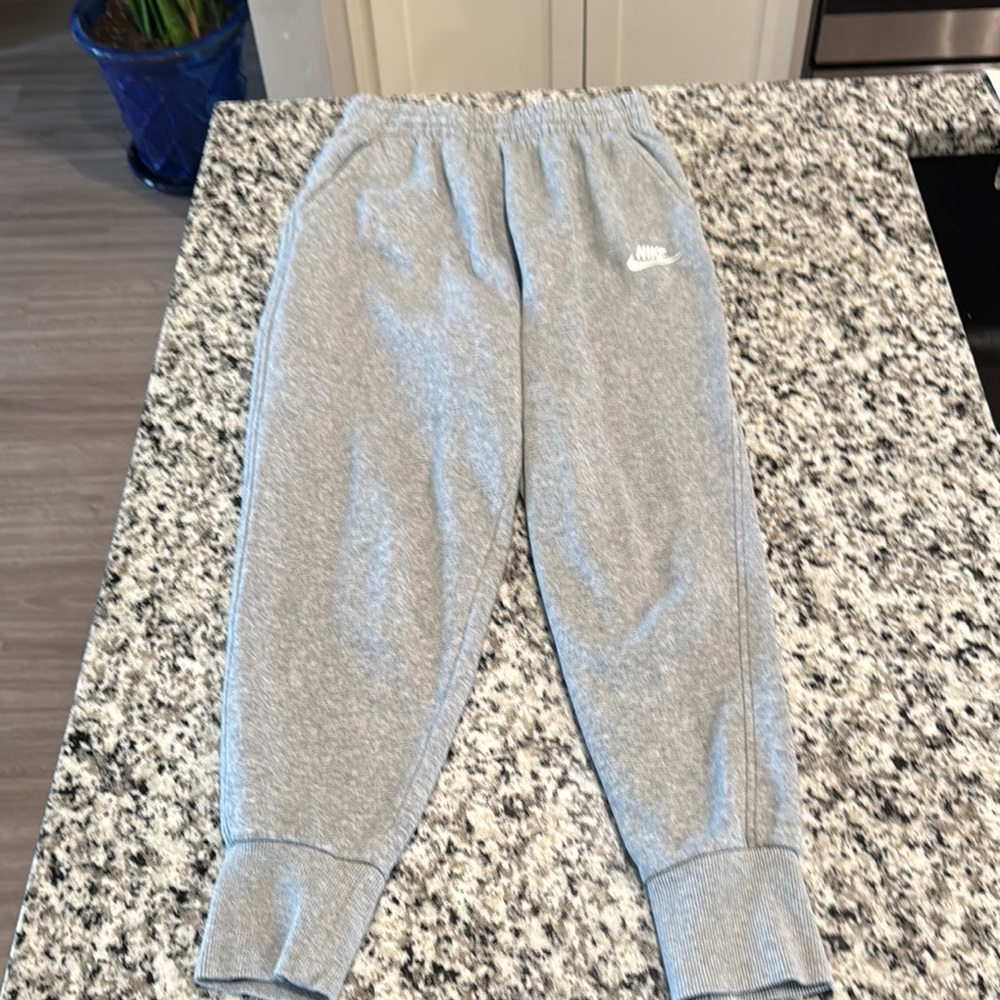 Nike Kids Grey Fleece Jogger Pants